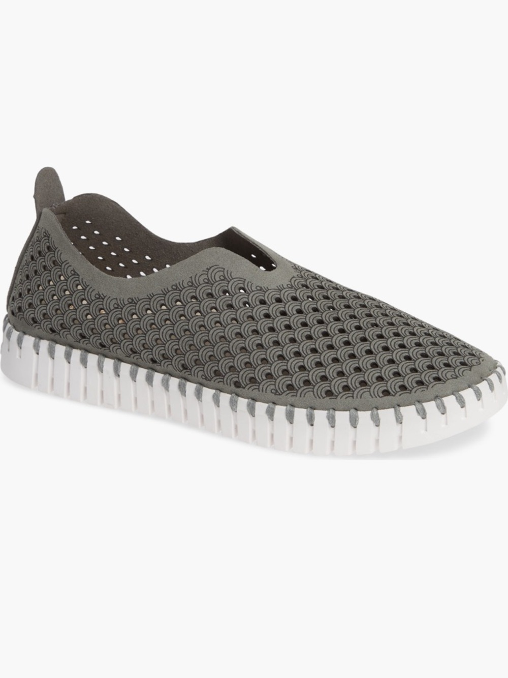 Ilse Jacobsen Tulip Platform Slip-On Sneakers Metallic Gray EU 38